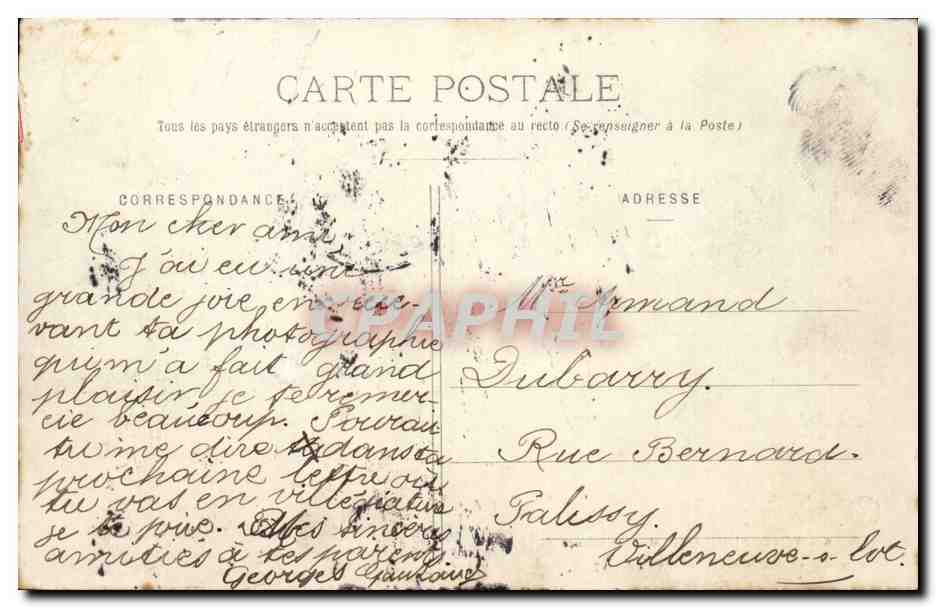 Bordeaux CPA Cours de l'intendance et Place de la comedie — Verso