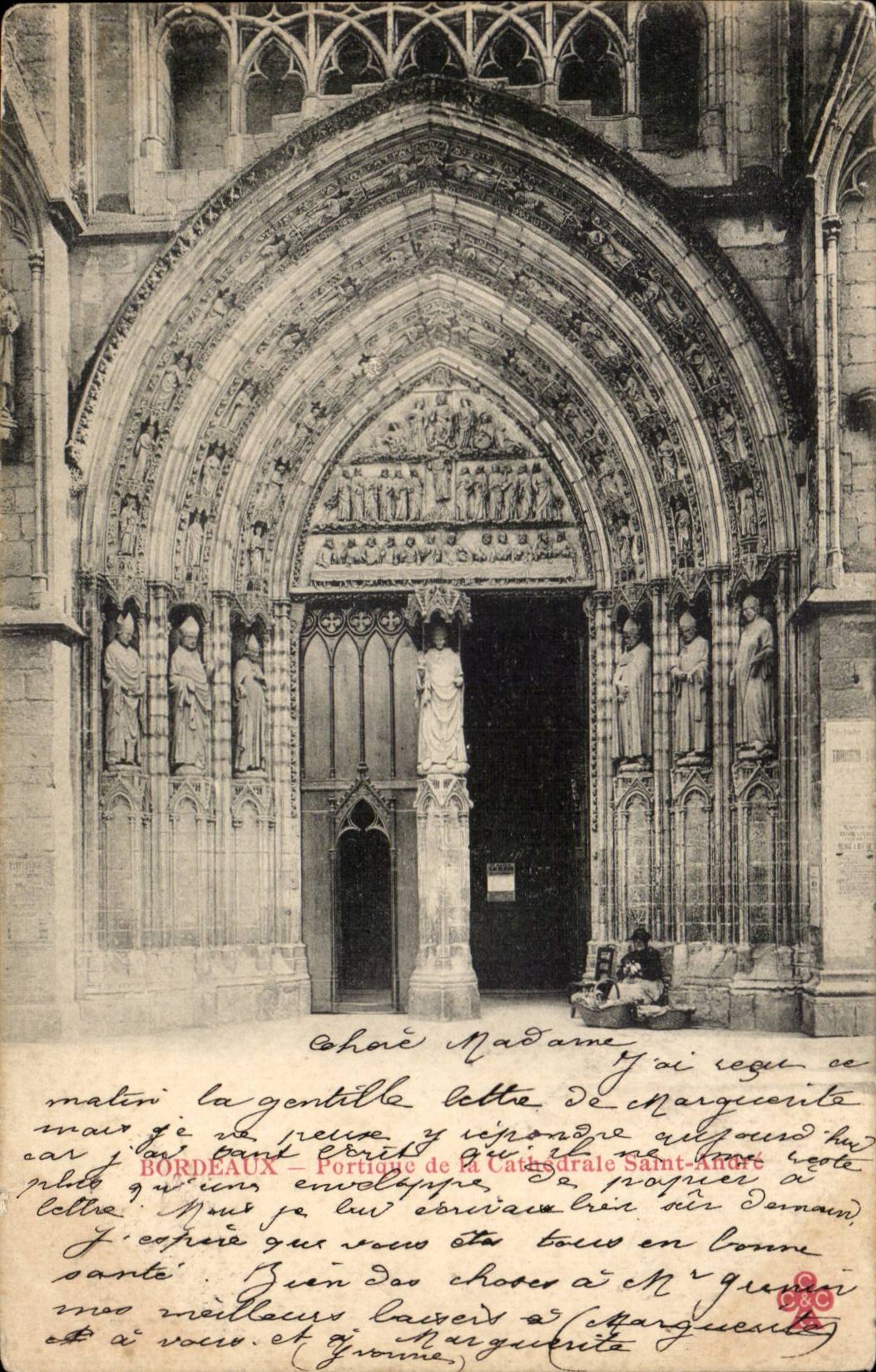 Bordeaux CPA Portique de la cathedrale Saint Andre