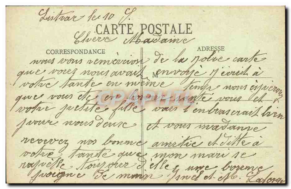 Listrac (Médoc) — Place de l'Hôtel-de-Ville et ses Ombrages — Veuve Henry Guillard, n°11802 — Verso
