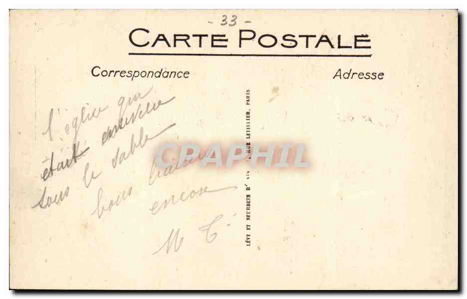 CPA Soulac sur mer la basilique dans les pins — Rückseite