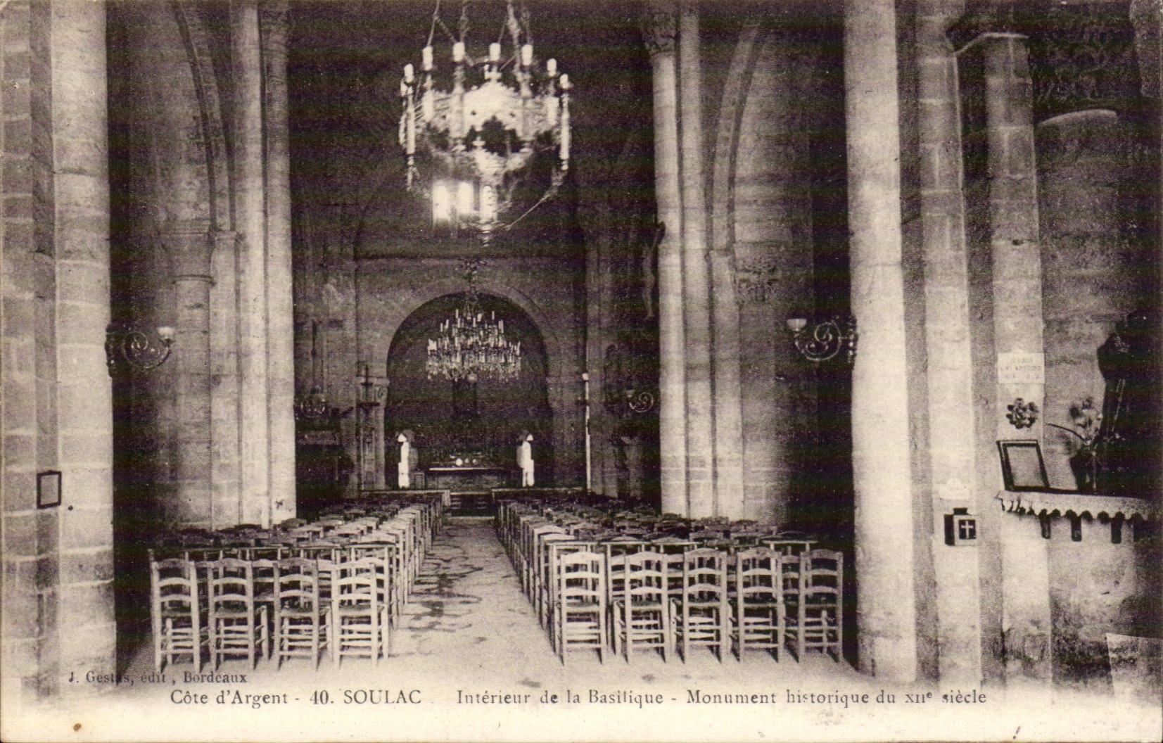 CPA Soulac Interieur de la basilique 