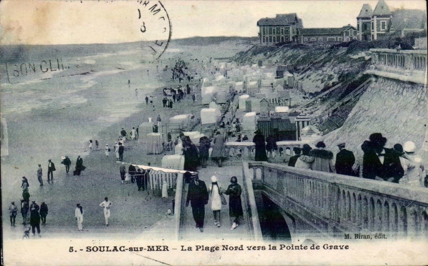 CPA Soulac sur mer La plage nord vers la pointe de Grave