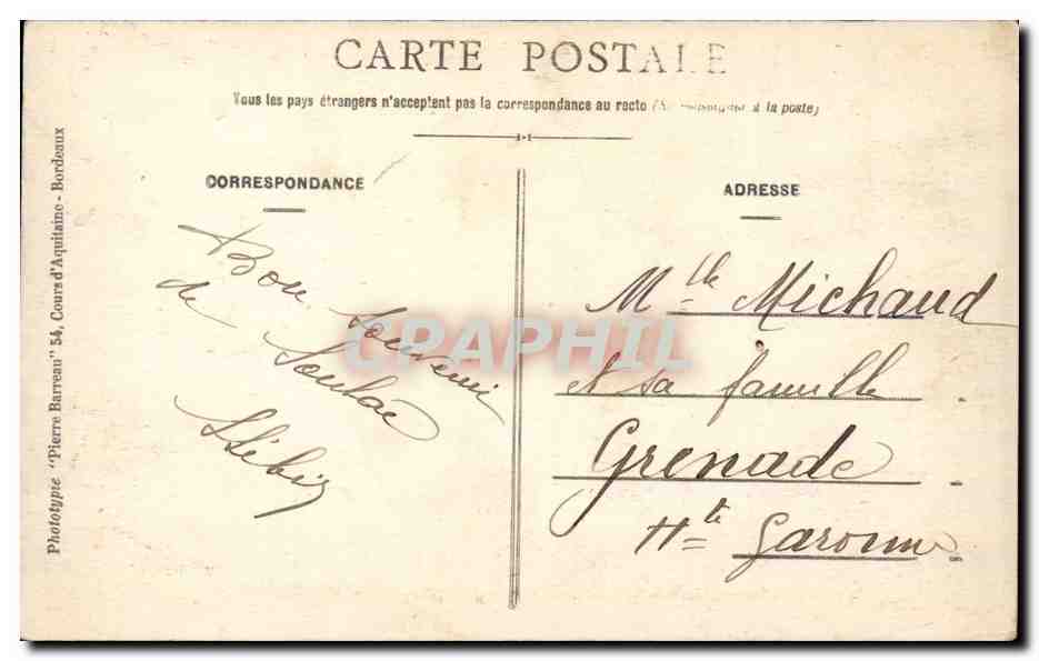 CPA Soulac sur mer La plage nord vers la pointe de Grave — Rückseite