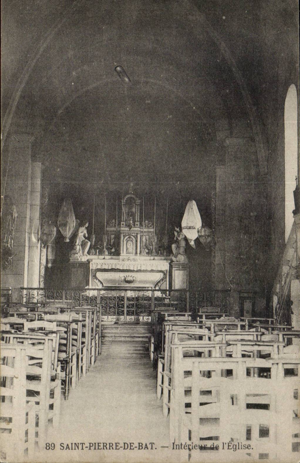 Saint Pierre de Bat CPA Interieur de l'eglise