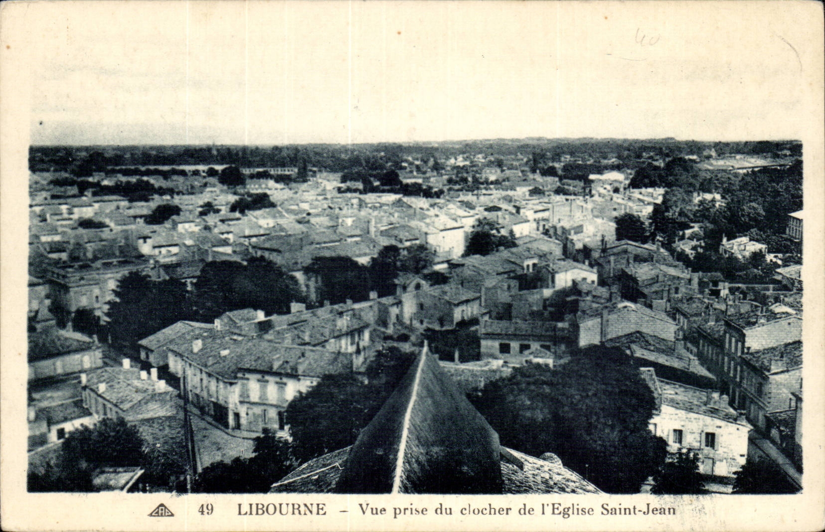 CPA Libourne Vue prise du clocher de l'eglise Saint Jean