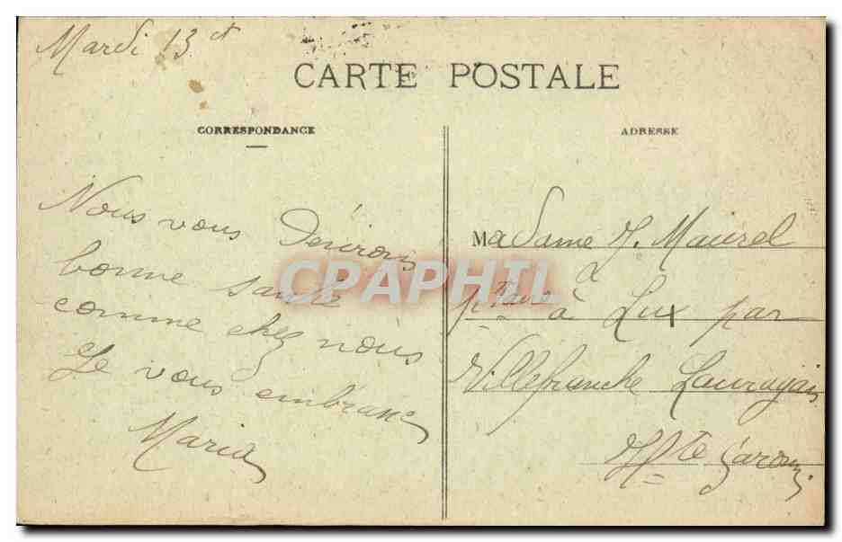 CPA Libourne Tours du grand port  — Rückseite