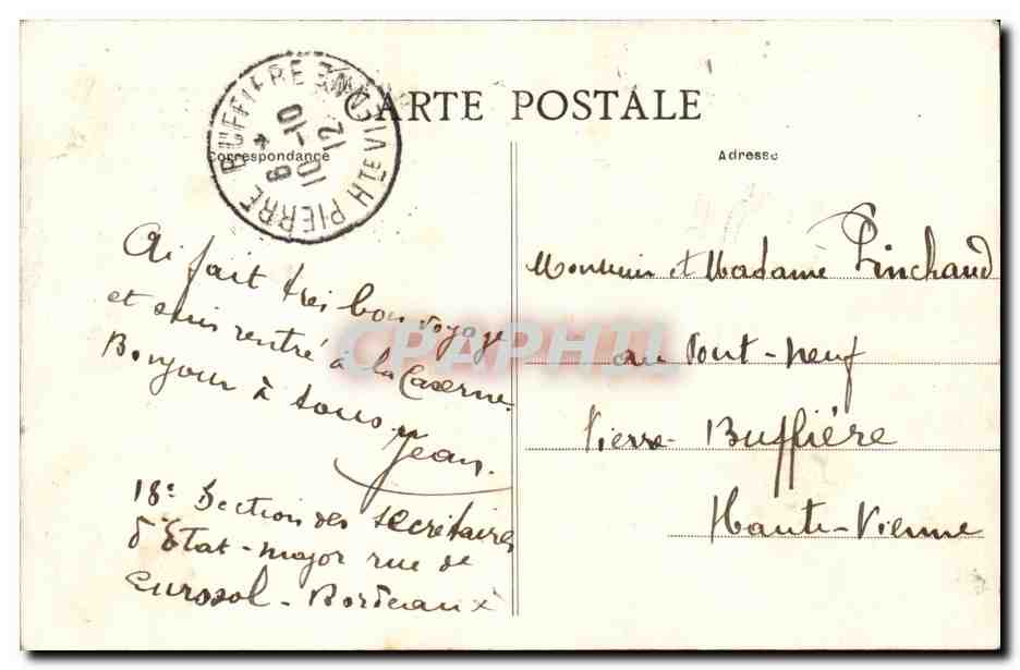 Bateau à vapeur "Gironde et Garonne N°2" — Compagnie Bordeaux-Océan — éditeur A.H. 102 — Reverso