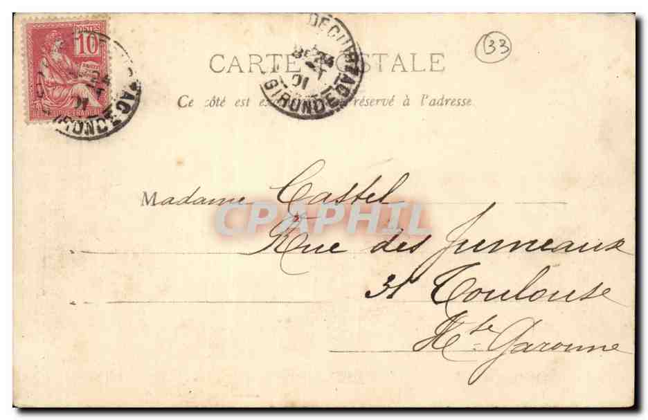 CPA Cubzac les Ponts Interieur des culees du pont aux pietons — Back