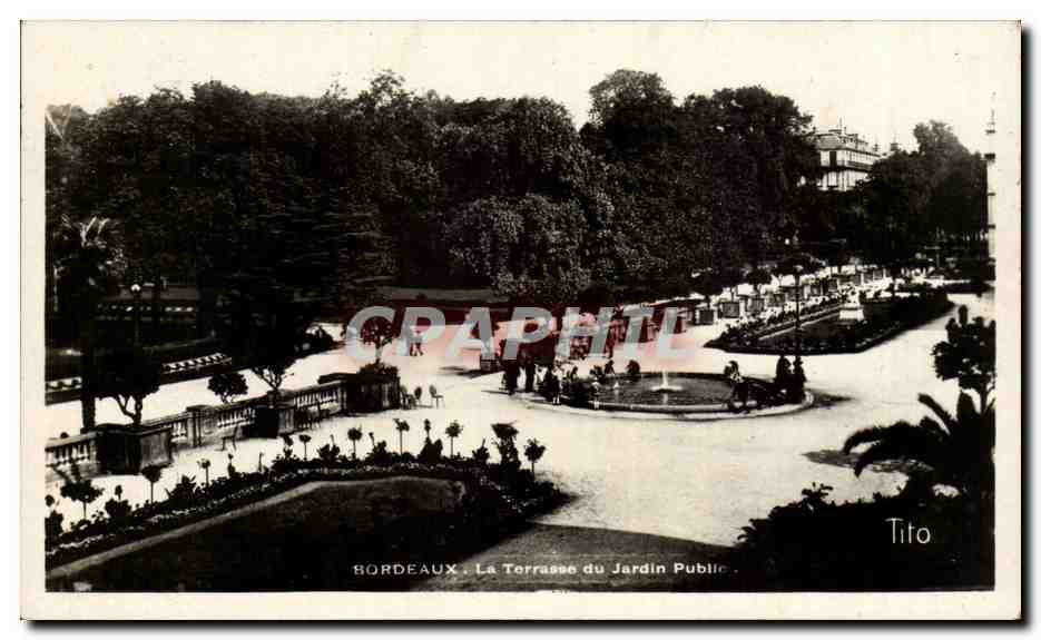 CPA Bordeaux La terrasse du jardin public