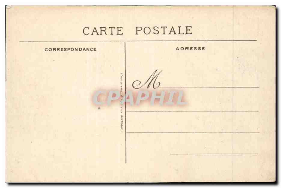 CPA Bordeaux Le grand theatre — Verso
