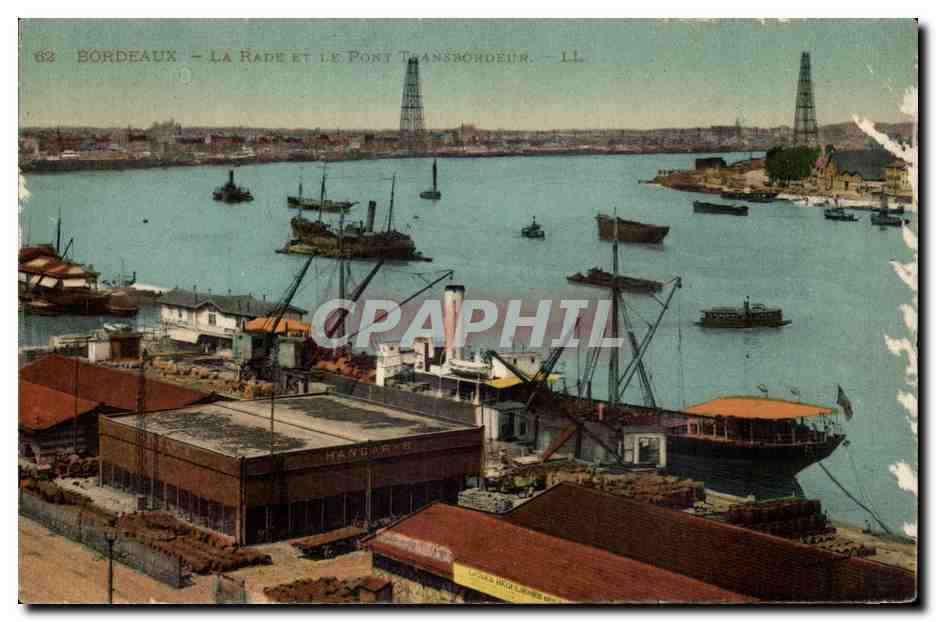 CPA Bordeaux La rade et le pont transbordeur