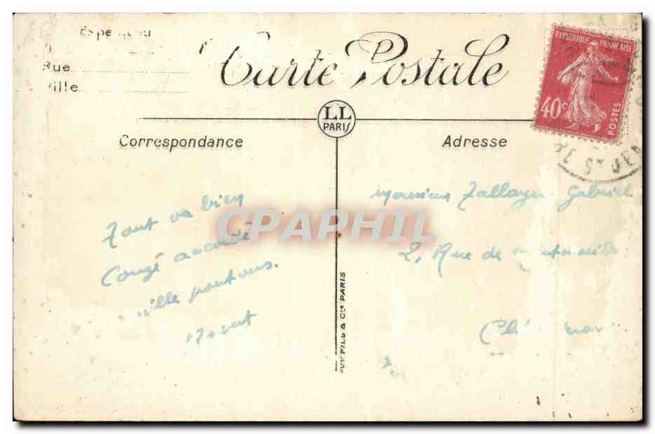 CPA Bordeaux La rade et le pont transbordeur — Verso