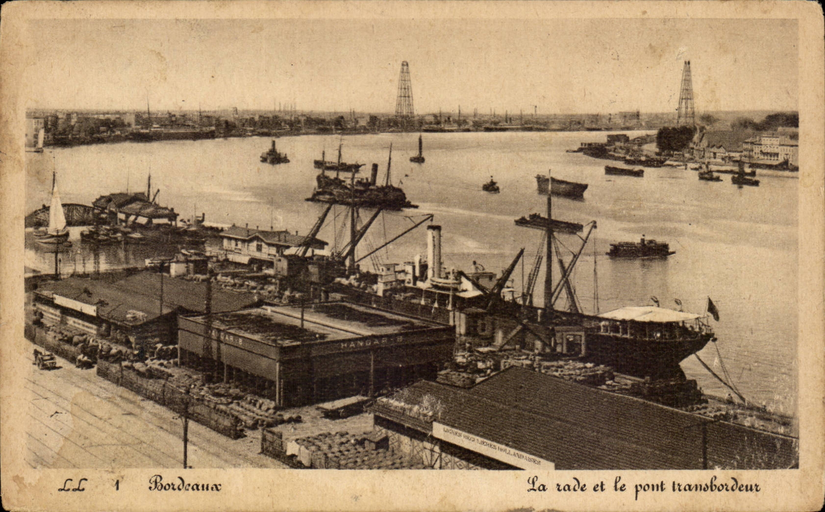 CPA Bordeaux La rade et le pont transbordeur