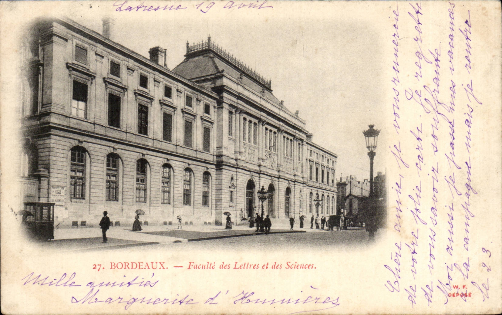 Bordeaux — Faculté des Lettres et des Sciences — W. F. DEPOSE