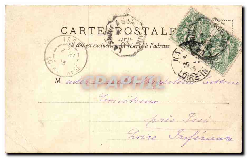 Bordeaux — Faculté des Lettres et des Sciences — W. F. DEPOSE — Verso