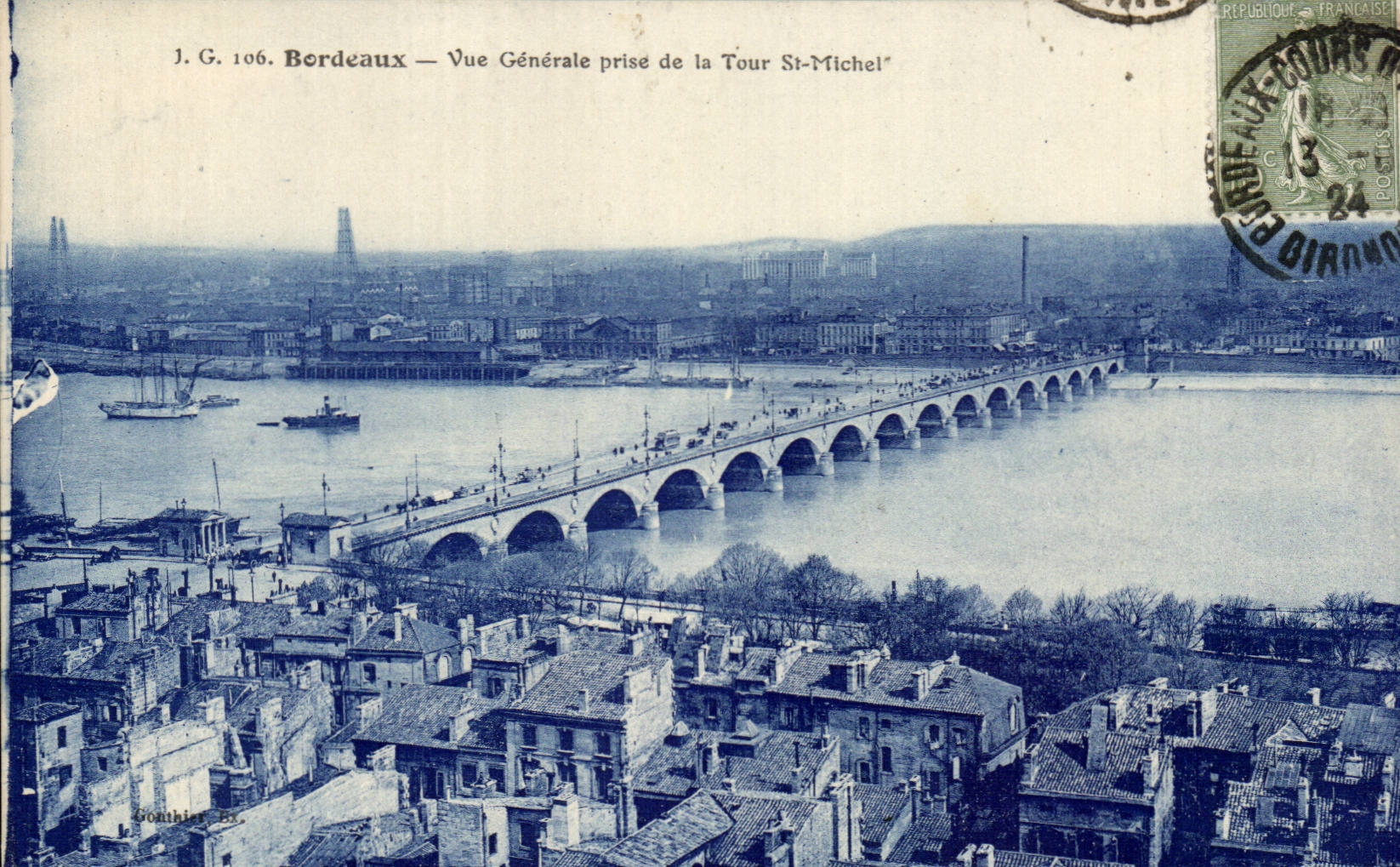 Bordeaux — Vue Générale prise de la Tour St-Michel — J.G. 106
