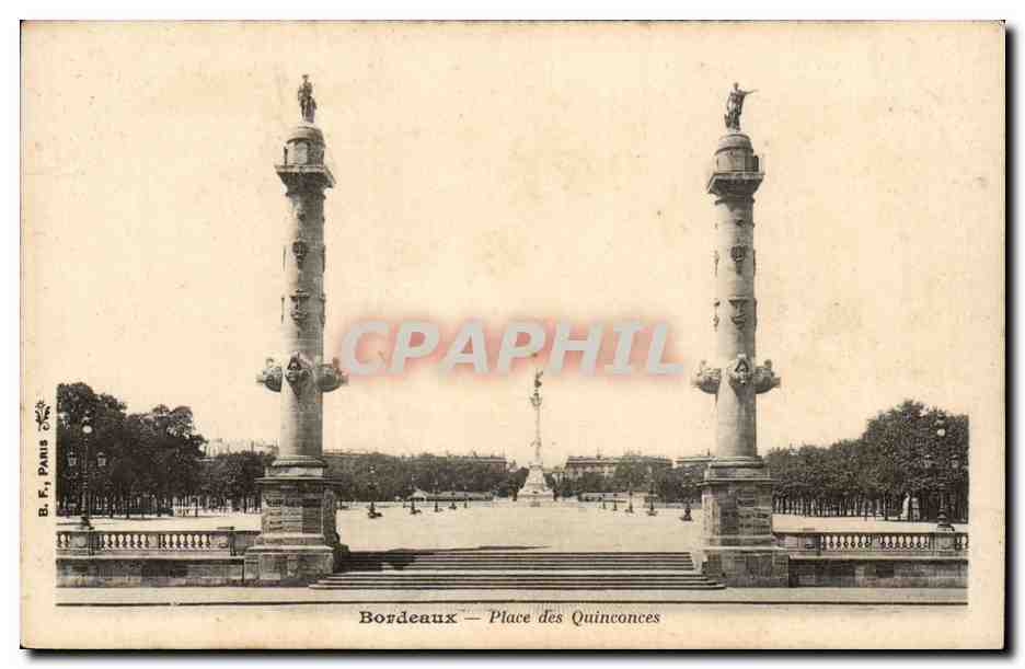 Bordeaux — Place des Quinconces — Éditeur B. F. Paris