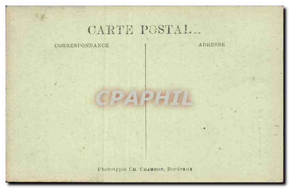 CPA Bordeaux Colonnes rostrales — Verso