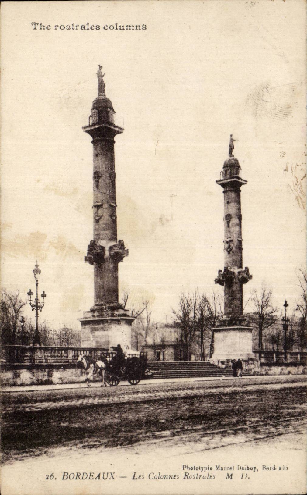 Bordeaux — Les Colonnes Rostrales — Phototypie Marcel Deiboy, Bord. aliis