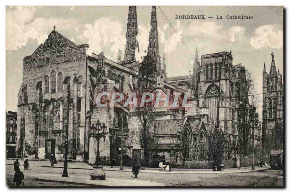 Bordeaux Antike Ansichtskarte die Kathedrale