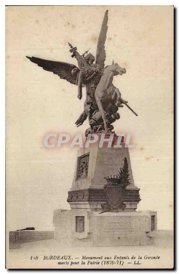 Bordeaux CPA Monument des enfants de la Gironde morts pour la patrie (1870 1871)