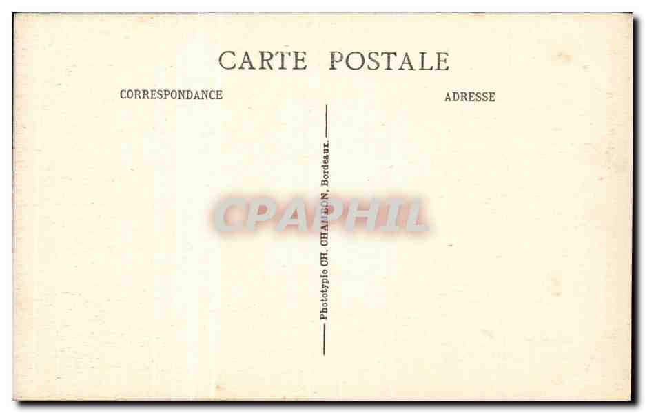Bordeaux CPA Fleche St michel — Verso