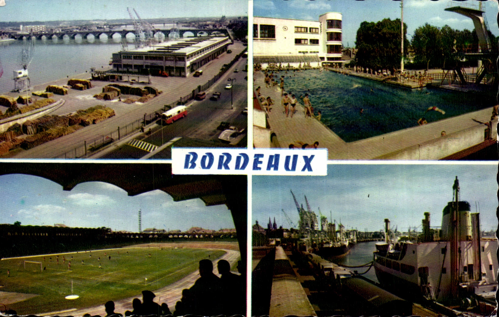Bordeaux CPM Quais Pont de pierre piscine Stade