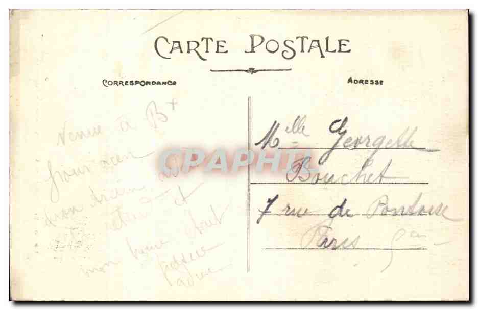 Bordeaux CPA Les colonnes rostrales — Verso