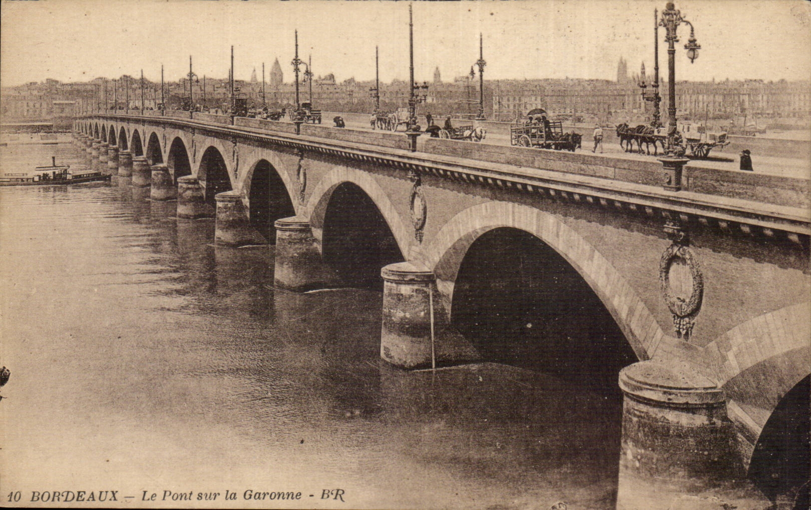 Bordeaux CPA Le pont sur la Garonne