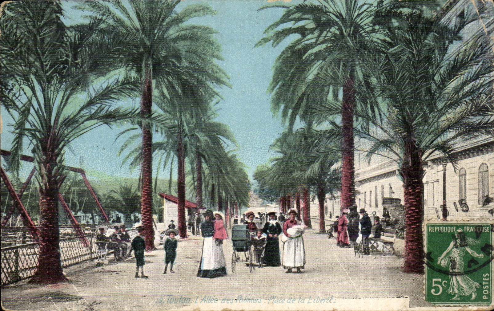 Toulon — L'Allée des Palmiers, Place de la Liberté — Éditeur non identifié, n° de série 18