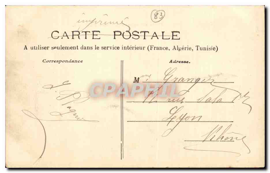 Toulon — Place d'Armes. Prétecture Maritime — Collecteur A. Couturier, n°96 — Verso