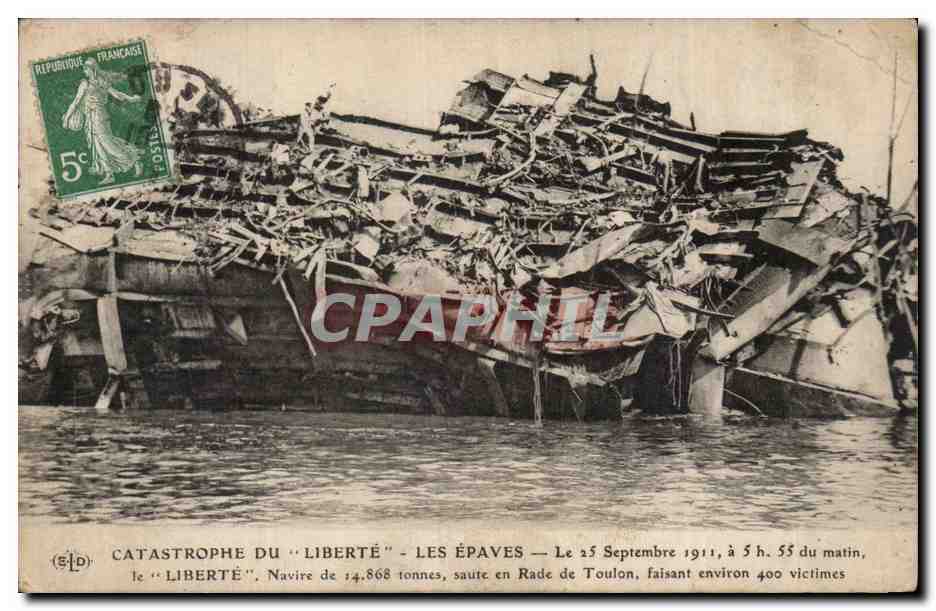 Catastrophe du "Liberté" — Les épaves — Éditeur (E.D.) — n° de série (51D)