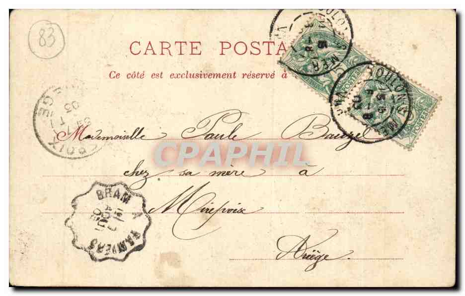 Toulon CPA La marchande de Cade La Cade bouillenta ! (TOP) (metiers) — Rückseite