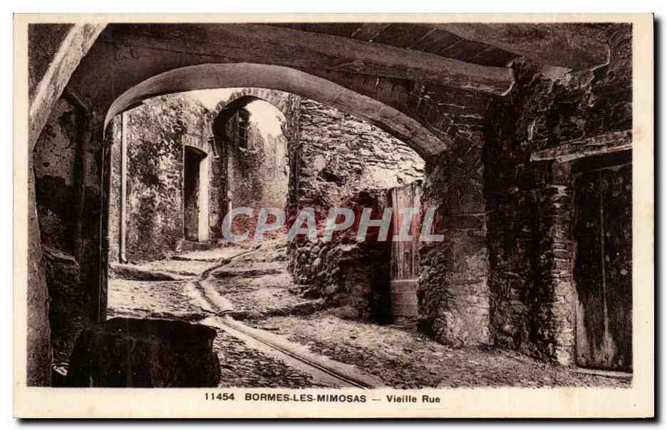 Bormes les Mimosas CPA Vieille rue