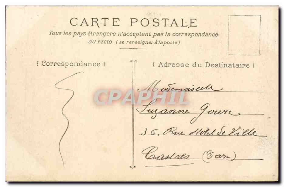 Toulon CPA Le theatre municipal — Verso