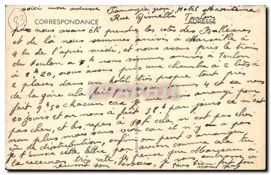 Toulon CPA Porte de l'arsenal (marins) — Rückseite
