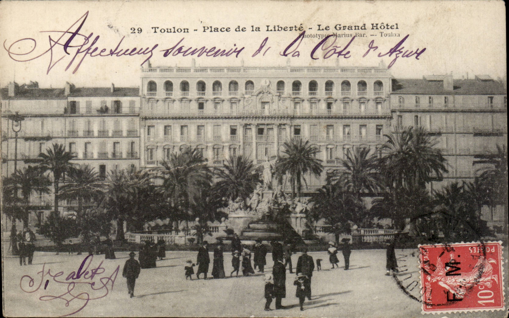 Toulon CPA Place de la liberte Le grand hotel