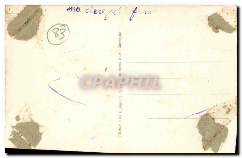 Toulon CPA Un coin du port au Mourillon — Rückseite