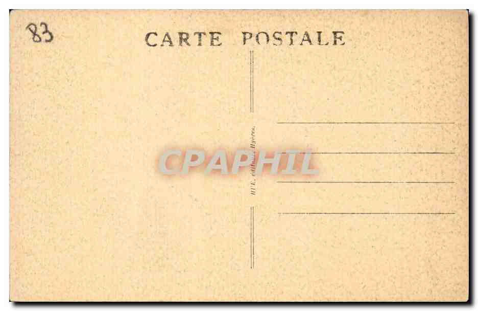 Hyères pittoresque — Portail antique et types de Napolitaines — F. Huez — Rückseite