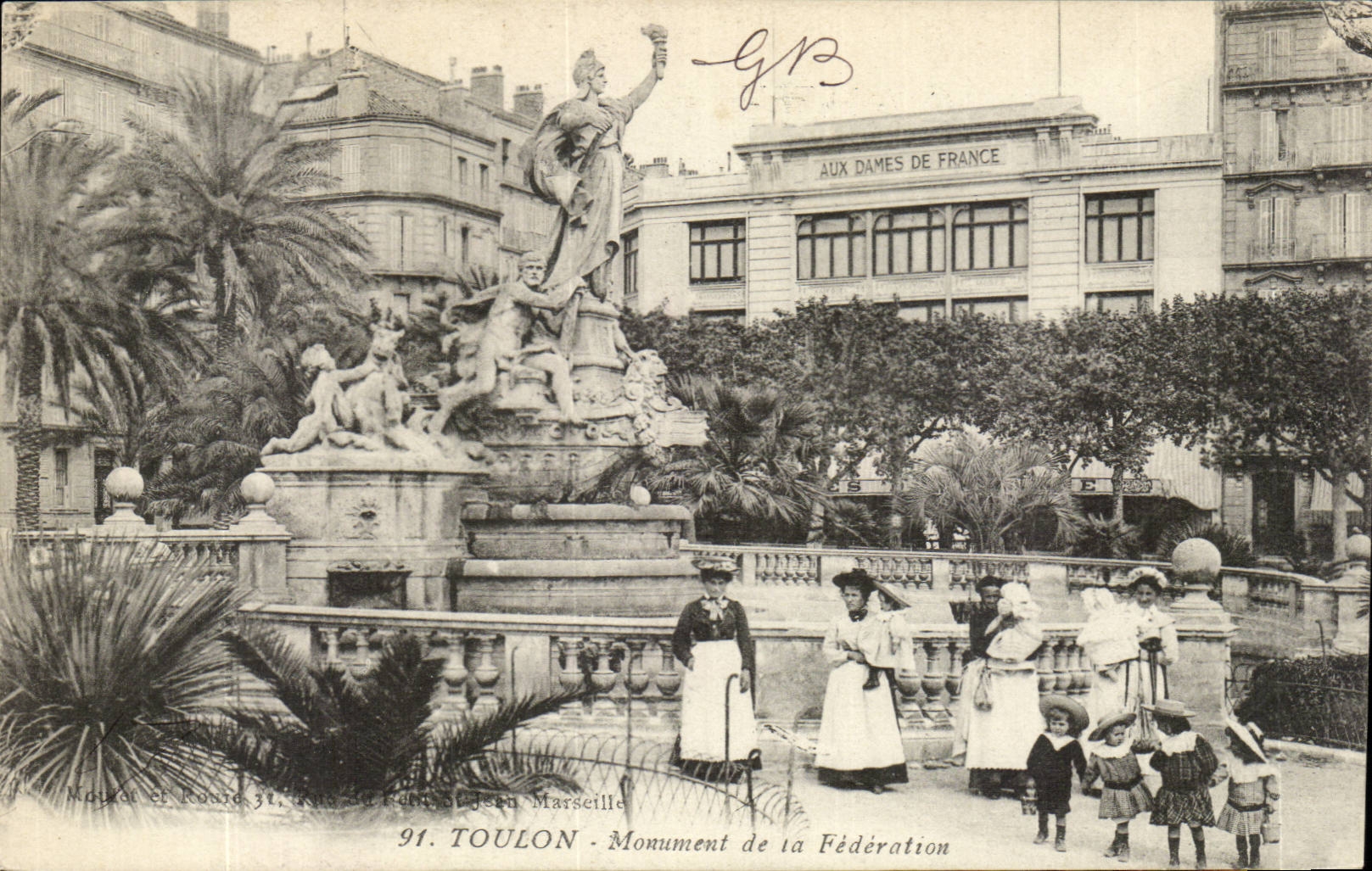 Toulon CPA Monument de la federation