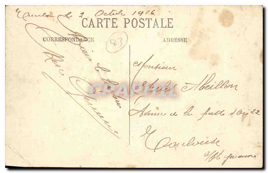 Côte d'Azur — Toulon — Embarquement des permissionnaires — D.S. Selecta — Verso