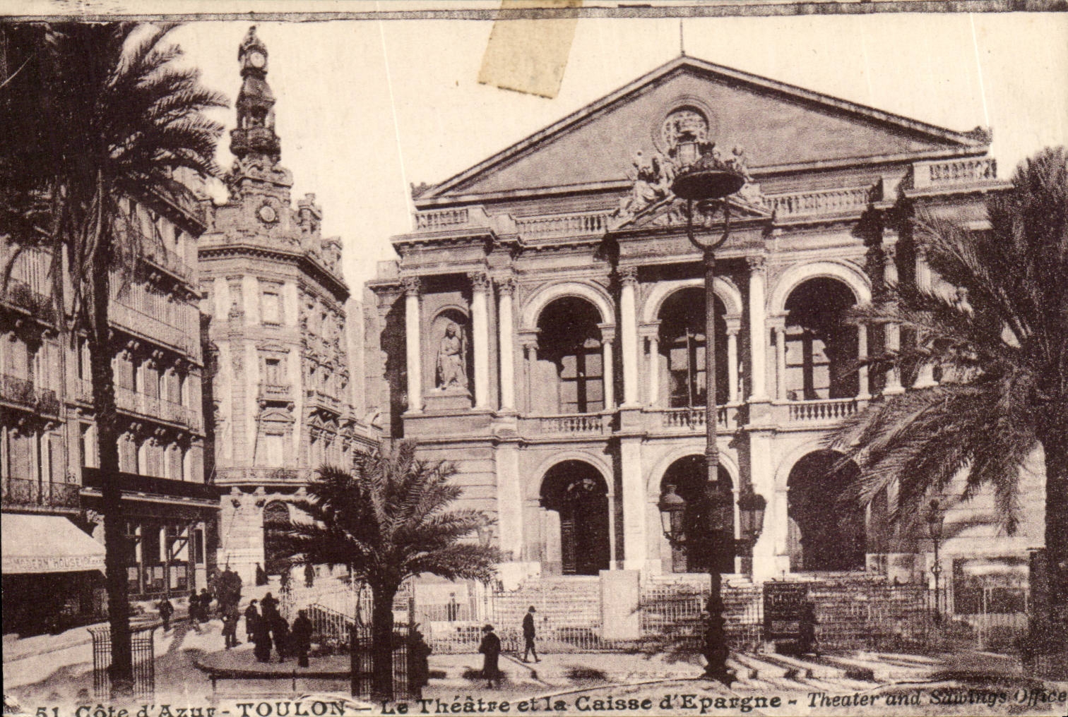 Toulon CPA Le theatre et la caisse d'epargne
