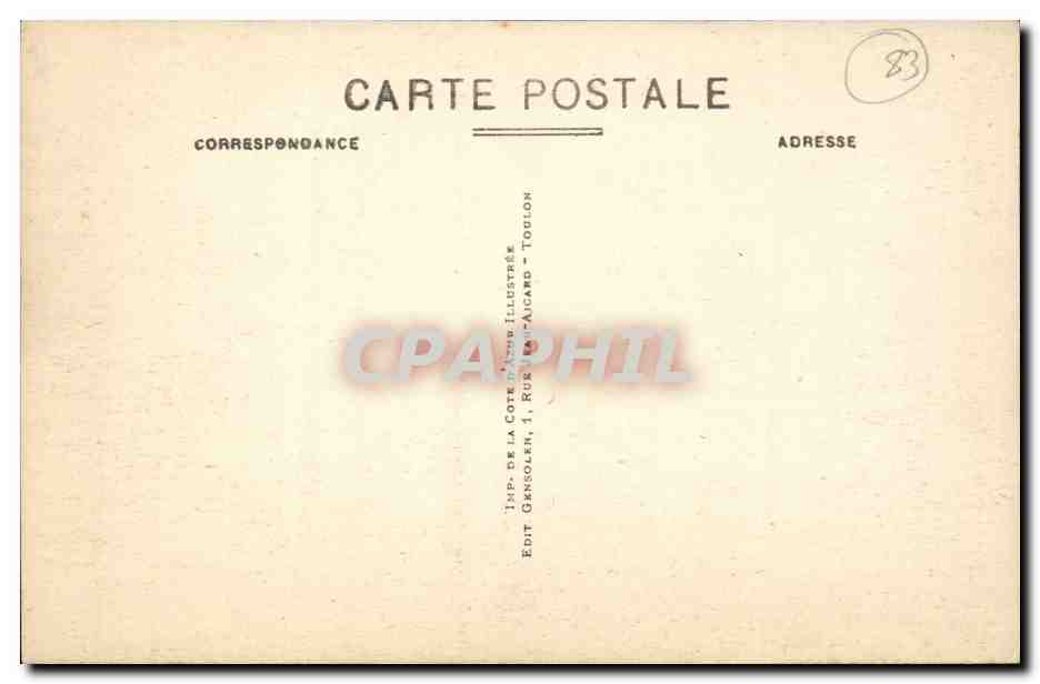 Toulon — Vue Générale — Imp. de la Côte d'Azur Illustrée — Reverso