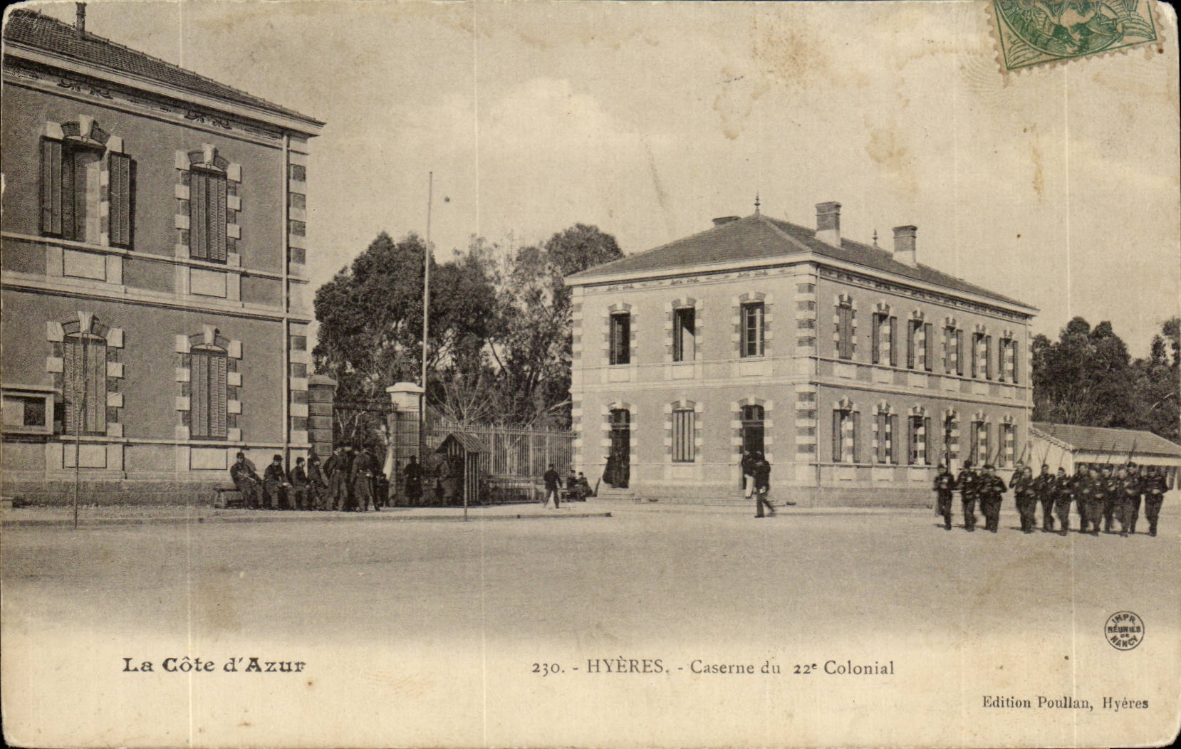 Hyeres les palmiers CPA Caserne du 22eme colonial