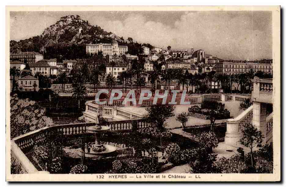 Hyeres les palmiers CPA La ville et le chateau
