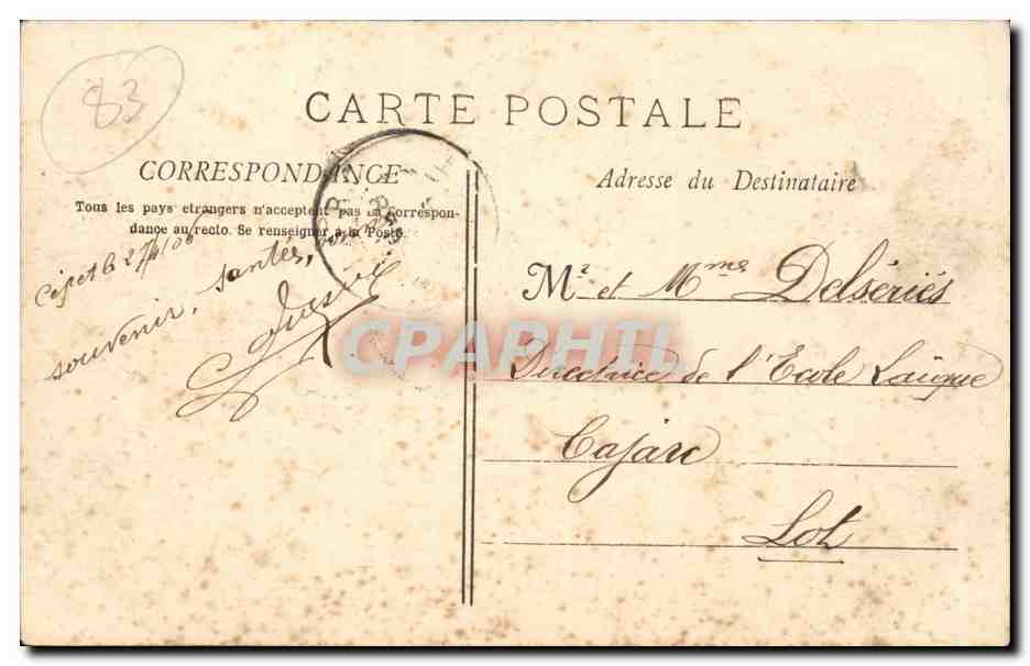 Toulon CPA Vue generale Saint Mandrier — Verso