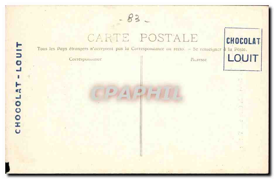 Tourves CPA La terrasse du chateau de Valbelle — Rückseite