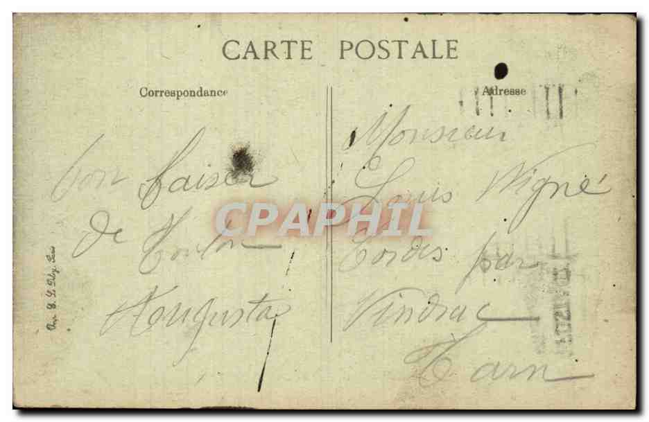 Saint Mandrier - L'Hopital Tulet n 1 CPA  — Rückseite