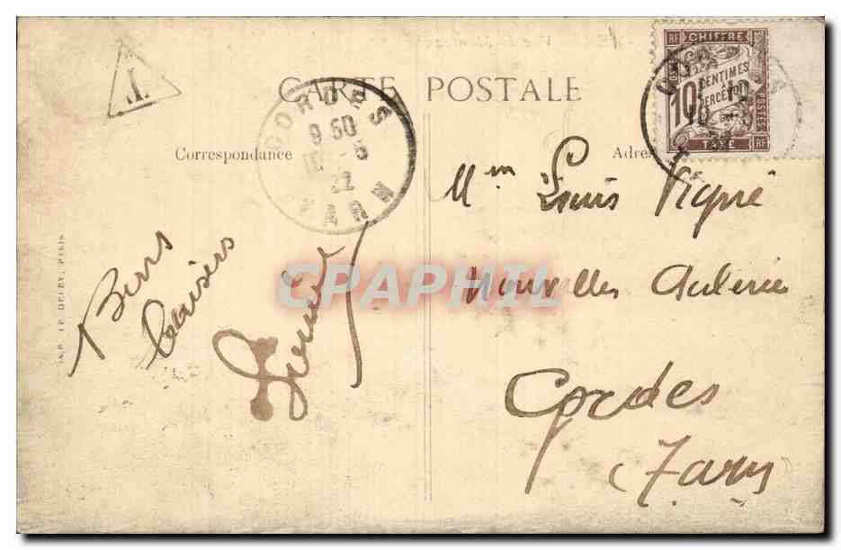 Tamaris sur Mer - Vue du Manteau CPA  — Rückseite