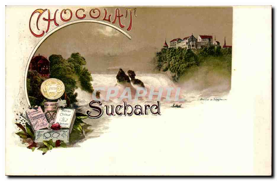 Chocolat Suchard — vue du château de Chillon — éditeur Suchard